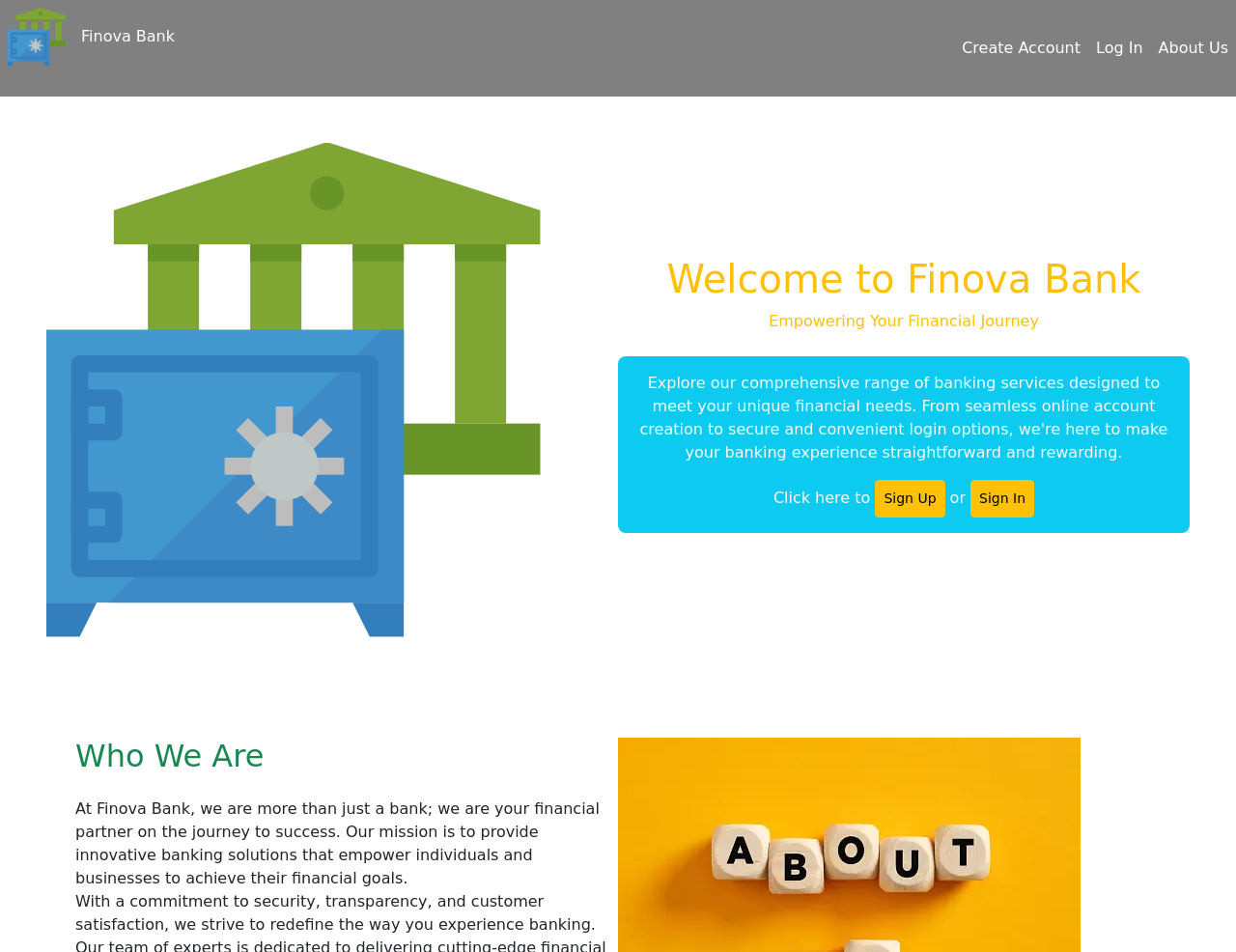 Finova Bank - A Fintech Web Application